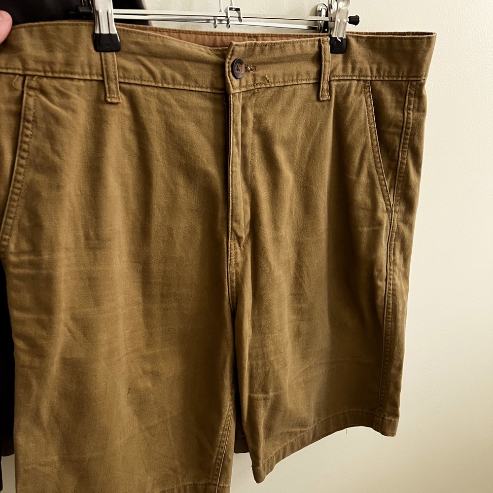 Flat Front Faded Glory Shorts, soft heather fabric, Made in Jordan